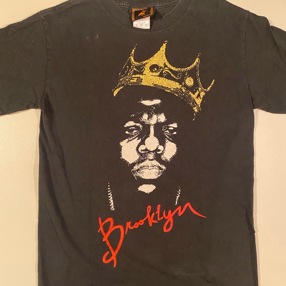 Black Graphic T-Shirt with Gold Crown Design